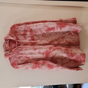 $5 sale! Torrid pink tye dye zip up hooded sweatshirt